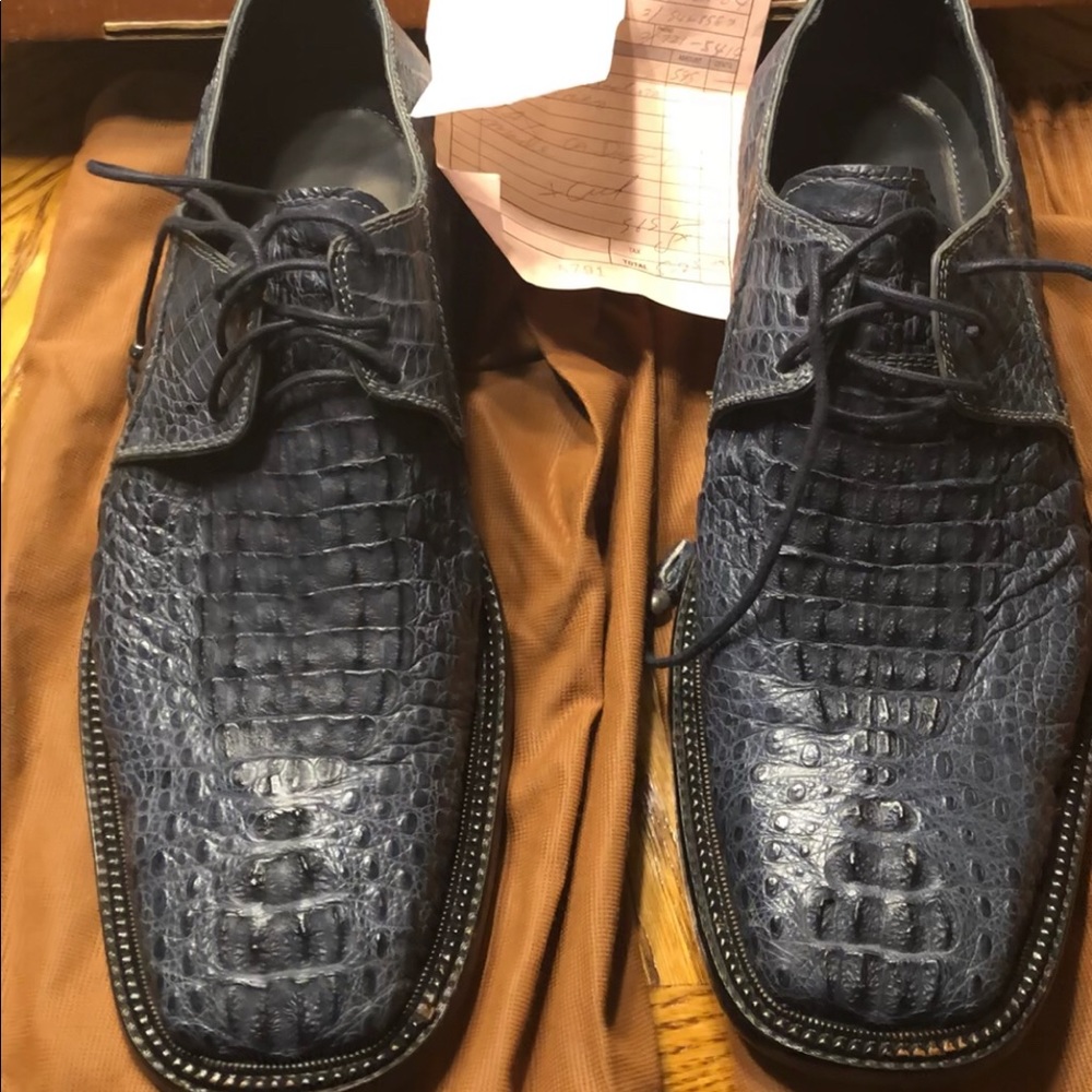 Max Leather Genuine Crocodile Shoes